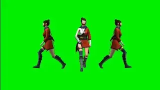 walking girl green screen cartoon video || free copyright cartoon videos 