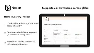 Home Inventory Tracker | How to track home inventory using @Notion