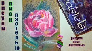 Рисуем пион пастелью 🎨