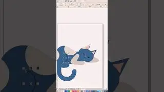 Рисую первый раз в CorelDraw, кота 