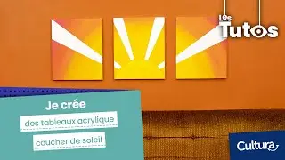 Tuto : Je crée des tableaux à l'acrylique au motif coucher de soleil