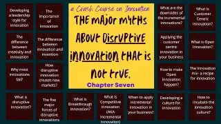 Myths about disruptive innovation that is not true | Crash course on innovation Part 7