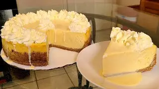 Homemade Vanilla Custard Cheesecake