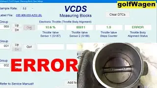 VW Golf, Polo etc. P1579 Throttle body Adaptation Not Started