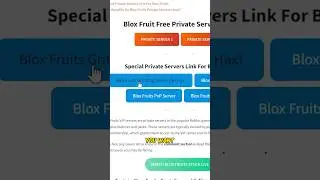 Get Free Private Servers In Blox Fruits (VIP SERVER) 