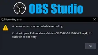 FIX: An Encoder Error Occurred While Recording | OBS Studio
