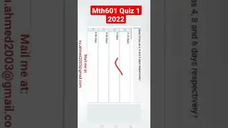 mth601 quiz 1 2022