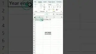 #Shorts How to merge cells in Excel