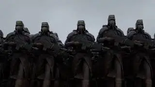 Death korps of krieg march, but with better march music.