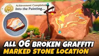 6 Broken Graffiti Marked Stone Locations | Natlan Hidden Achievment | Genshin Impact 5.0