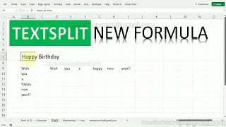 TEXTSPLIT function in excel - New excel formula in 2022