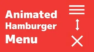 Animated Hamburger Menu Tutorial - CSS Effects