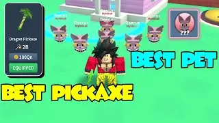 Got The Best Pickaxe And Best Pets In Mining Clicker Simulator