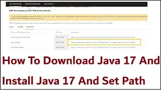 How To Download Java 17 And Install Java 17 And Set Path