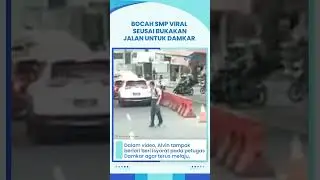 Masih Pakai Seragam Sekolah, Aksi Bocah SMP Bukakan Jalan untuk Mobil Damkar Tuai Pujian