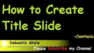 How to Create a Title Slide | News Title Scrolling| Camtasia Studio