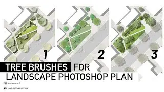 How to draw trees on Landscape Plan Rendering in Photoshop