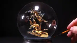 Shepherd in a Snow Globe | Christmas Diorama