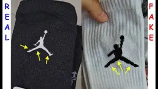 Jordan socks real vs fake. How to spot fake Air Jordan socks