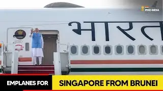 Prime Minister Narendra Modi emplanes for Singapore, Brunei