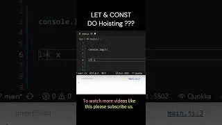 Interview Challenge # 101 || LET and CONST Do hoisting #javascript  #shorts