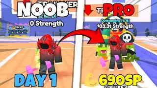 NOOB To PRO In Arm WRESTLE Simulator Roblox