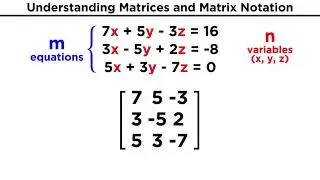 Understanding Matrices and Matrix Notation