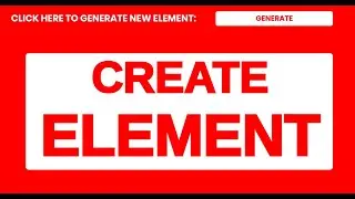 Creating HTML Elements With JavaScript - Document.createElement() | JavaScript DOM Elements