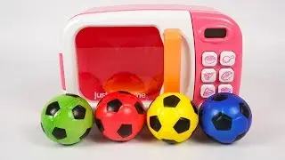 Learn Colors Toy Microwave Play - Surprise Soft balls | Disney Cars, Lightning McQueen