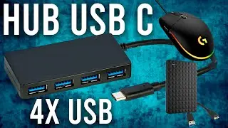 HUB USB C com 4 portas USB 3.0