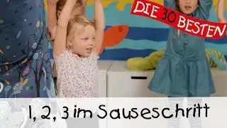 👩🏼 1, 2, 3 im Sauseschritt - Singen, Tanzen und Bewegen || Kinderlieder