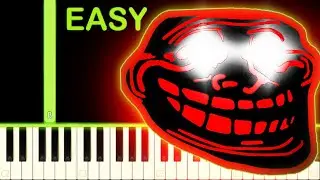 PHONK TROLLGE MEME SONG - EASY Piano Tutorial