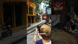 You'll only understand IF you've been here...#hanoi #chaos #train #shorts