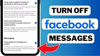 How to Turn Off Message Option on Facebook (Full Guide 2024)