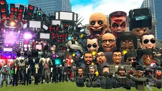 SPEAKERMAN BULK, CAMERAMAN FUTURE AND TV MAN FUTURE VS 1-72 SKIBIDI TOILET BOSSES (Garrys Mod)