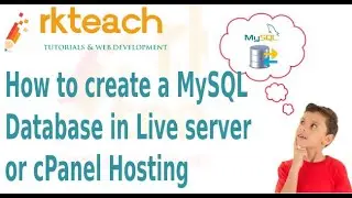 How To Create Database In Live Server || Complete Tutorial in Hindi. #cpanel ,#createdatabase