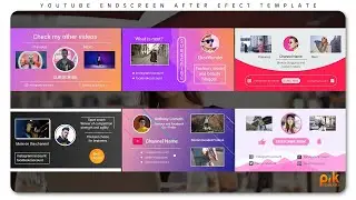 6 FREE Youtube End Screen Template - After Effect Template