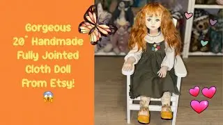 Handmade Cloth Doll (Fully Jointed) From Etsy! Unboxing & Review!
