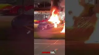 Lamborghini HURACAN STO Went Up In Flames In Front Of Dealership #shorts #crash #supercar #fails