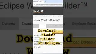 Download Window  Builder  in Eclipse IDE #ytshorts #java #coding #viral #trending #youtubeshorts