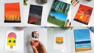 8 Amazing Paintings & Crafts | Easy Art & DIY Ideas for Beginners 🐿️ | Sanjida's Painting