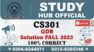 CS301 GDB Solution Fall 2023 By Study Hub Official