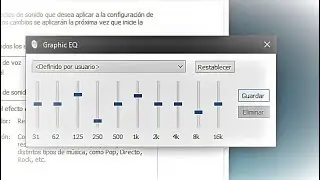 El ecualizador que viene en windows