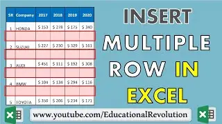 [Microsoft Excel] How to Insert Multiple Rows