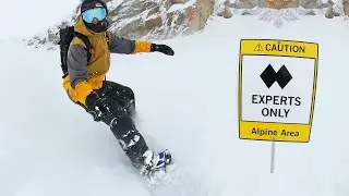 Steep Alpine Snowboarding on Whistler Peak