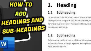 Numbered Headings and Subheadings | Microsoft Word Tutorial