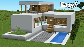 Minecraft: How to Build a Modern House Tutorial (Easy) #40