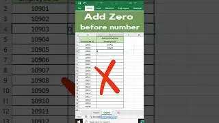 How to Add Zeros before Number in Excel