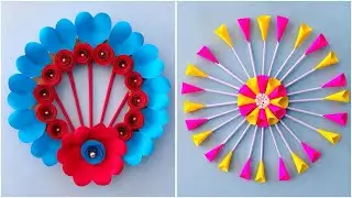 2 Easy and Quick Paper Wall Hanging Ideas / A4 sheet Wall decor / Cardboard  Reuse /Room Decor DIY