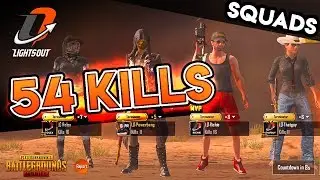 LIGHTS OUT vs. LOBBY - 54 KILL SQUAD GAME - PUBG Mobile